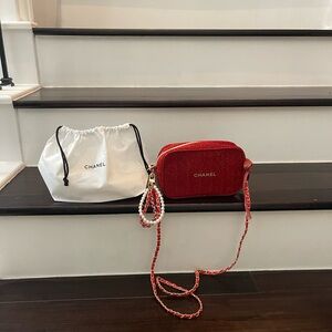 Chanel Glittering Red Crossbody Bag